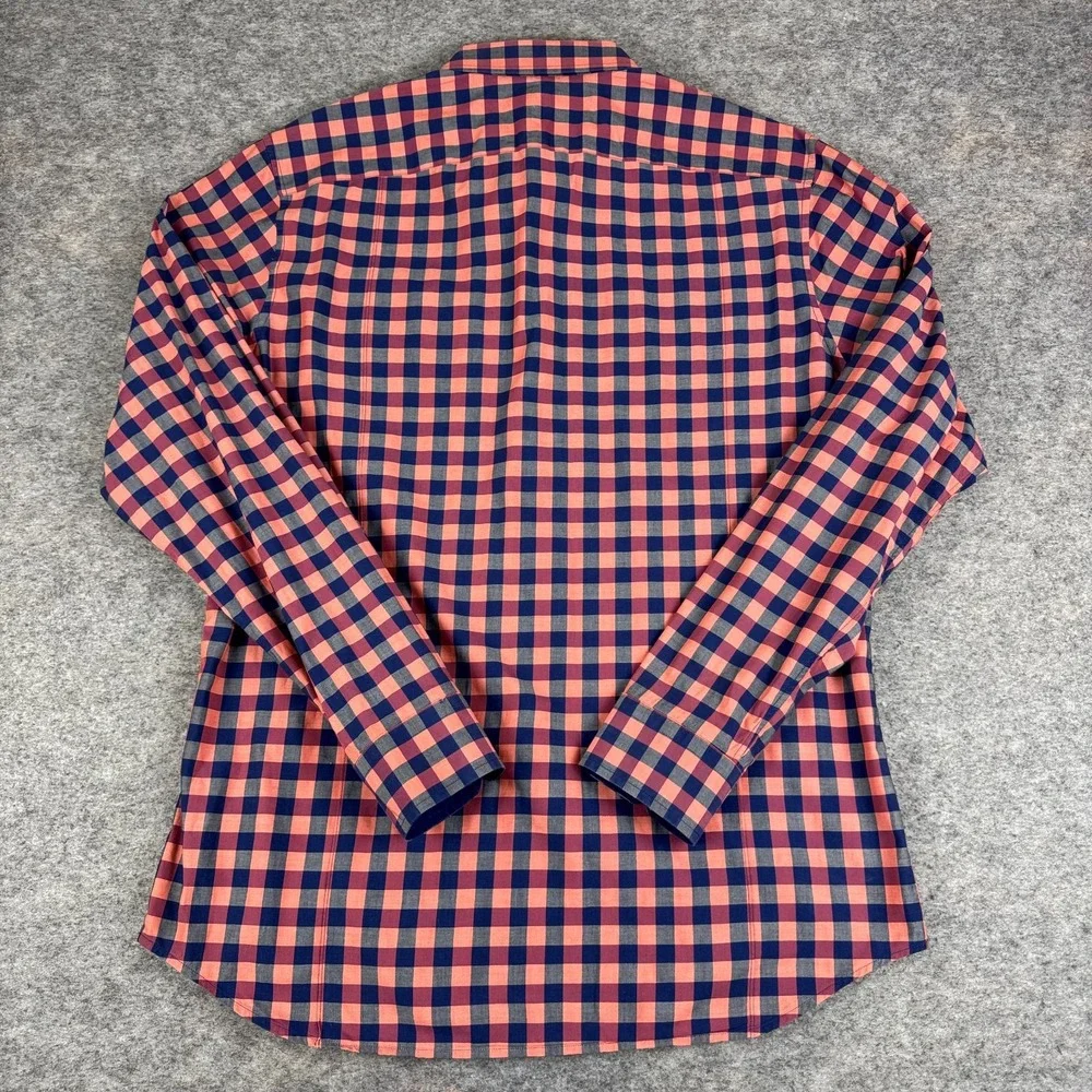 Banana Republic Slim Fit Bold Check Utility Shirt Long Sleeve Mens Medium M
